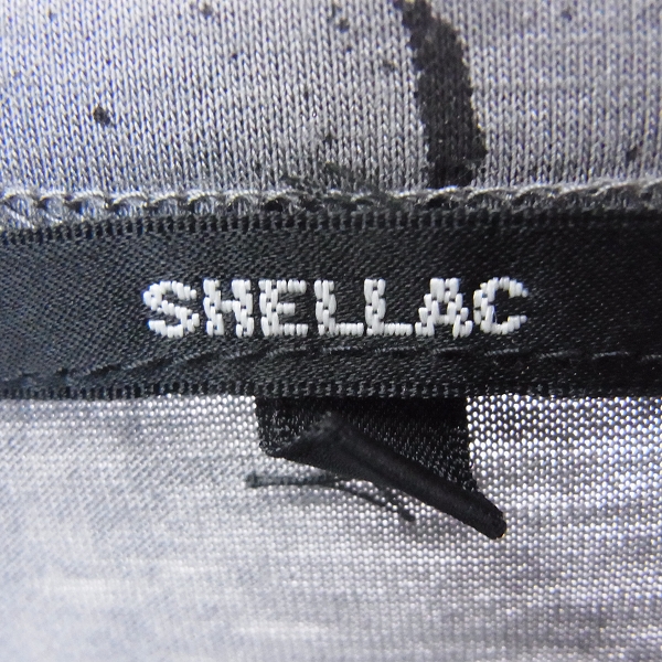 実際に弊社で買取させて頂いた☆SHELLAC/シェラック 17SS ハイパー天竺マーブルストーンプリントVネックカットソー/48の画像 2枚目