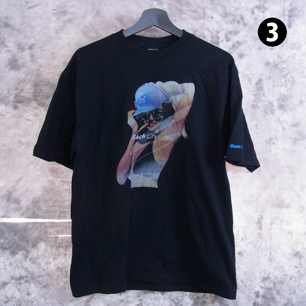 実際に弊社で買取させて頂いたBack Channel/バックチャンネル プリントTシャツ ブラック M/L 3点SETの画像 3枚目