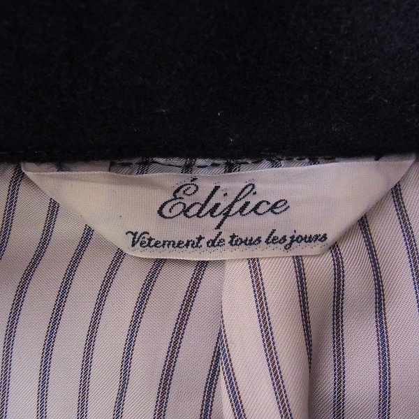 実際に弊社で買取させて頂いた☆EDIFICE/エディフィス メルトンウールコート 38の画像 2枚目