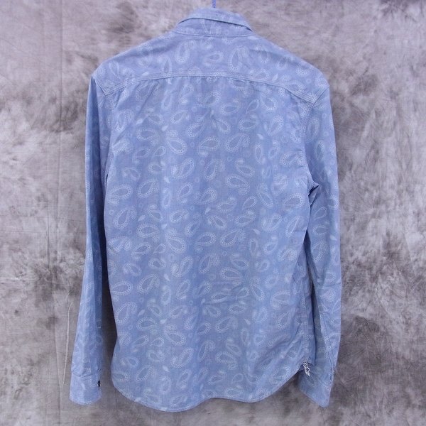 実際に弊社で買取させて頂いた☆Back Channel/バックチャンネル ペイズリー柄シャンブレーシャツ/Sの画像 1枚目
