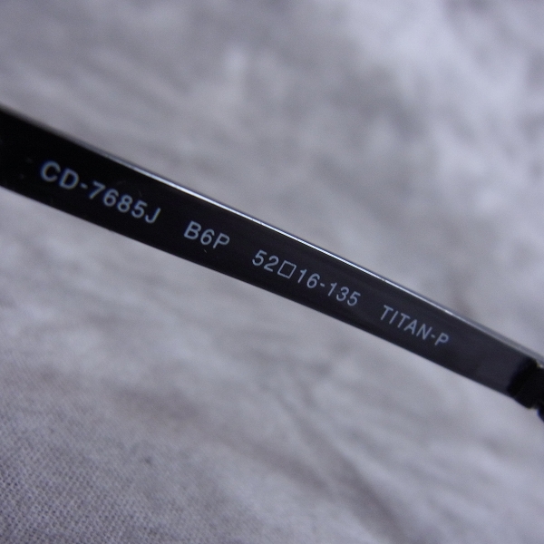 実際に弊社で買取させて頂いたChristian Dior/ディオール メガネフレーム ハーフリム 純チタン CD-7685Jの画像 5枚目