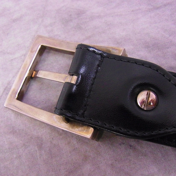実際に弊社で買取させて頂いたBVLGARI/ブルガリ レザーベルト ブラックの画像 2枚目