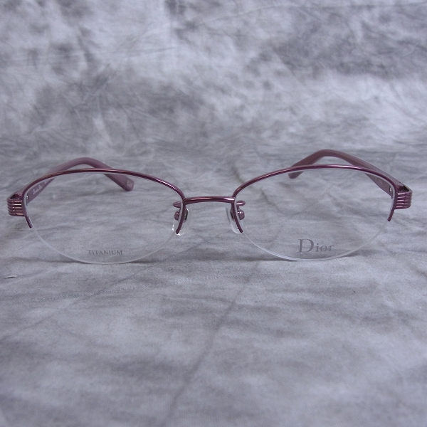 実際に弊社で買取させて頂いたChristian Dior/ディオール メガネフレーム ハーフリム チタン CD7723Jの画像 1枚目