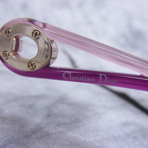 実際に弊社で買取させて頂いたChristian Dior/ディオール メガネフレーム ハーフリム チタン CD7733Jの画像 4枚目