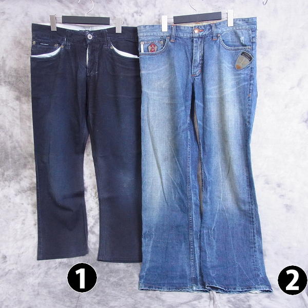 実際に弊社で買取させて頂いたArmani Exchange/DOLCE&GABBANA 加工デニム 等 33LONG/46 パンツ 2点SETの画像 1枚目