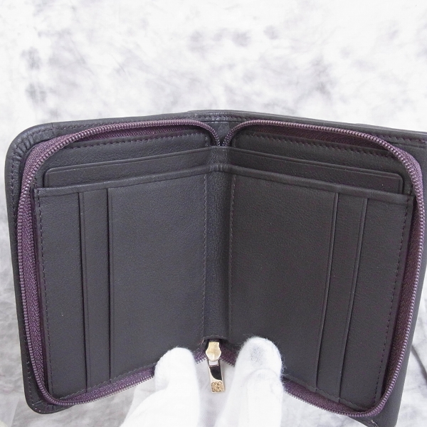 実際に弊社で買取させて頂いたLOEWE/ロエベ 二つ折り スエードレザー 財布の画像 4枚目