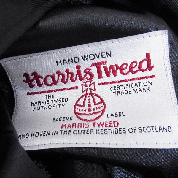 実際に弊社で買取させて頂いたBack Channel/バックチャンネル Harris Tweed/ハリスツイード ハンチングキャップ/帽子/Fの画像 5枚目