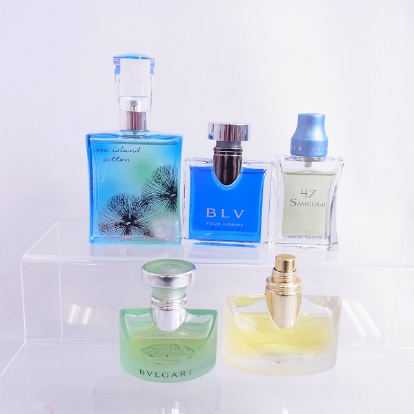 実際に弊社で買取させて頂いたBVLGARI/ブルガリ SAMOURAI/サムライ他 香水 メンズ 5点SET