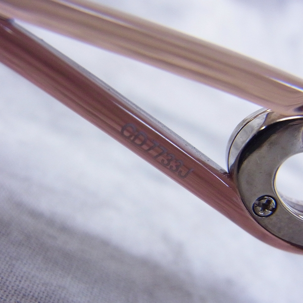 実際に弊社で買取させて頂いたChristian Dior/ディオール メガネフレーム ハーフリム チタン CD7733Jの画像 5枚目