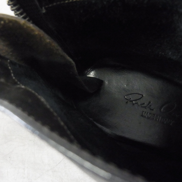 実際に弊社で買取させて頂いたRICK OWENS/リックオウエンス バックジップ ウェッジソールブーツ/41の画像 4枚目