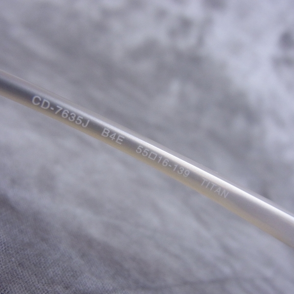 実際に弊社で買取させて頂いたChristian Dior/ディオール メガネフレーム ラウンド チタン CD-7635Jの画像 5枚目
