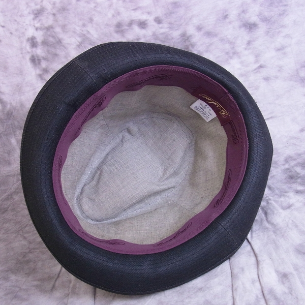 実際に弊社で買取させて頂いたBorsalino/ボルサリーノ リネン/コットン 中折れハット/58の画像 4枚目