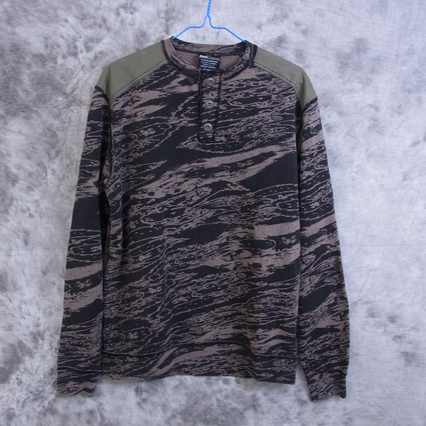 実際に弊社で買取させて頂いた☆Back Channel/バックチャンネル 総柄 切替 ヘンリーネックプルオーバー/L