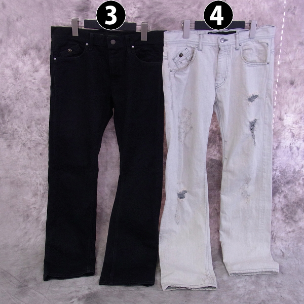 実際に弊社で買取させて頂いたBack Channel/バックチャンネル　ストライプパンツ/ダメージデニム/ウールパンツ等 4点SETの画像 2枚目