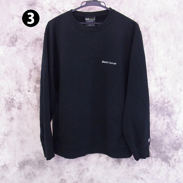 実際に弊社で買取させて頂いたBack Channel/バックチャンネル Vネック/総柄/裏起毛等 スウェット 4点SETの画像 3枚目