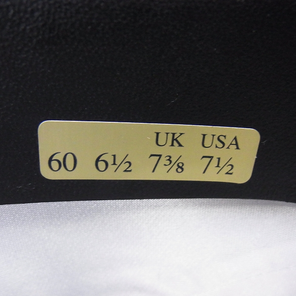 実際に弊社で買取させて頂いたBorsalino/ボルサリーノ ラビット中折れハット 伊製 ブラック 60の画像 5枚目