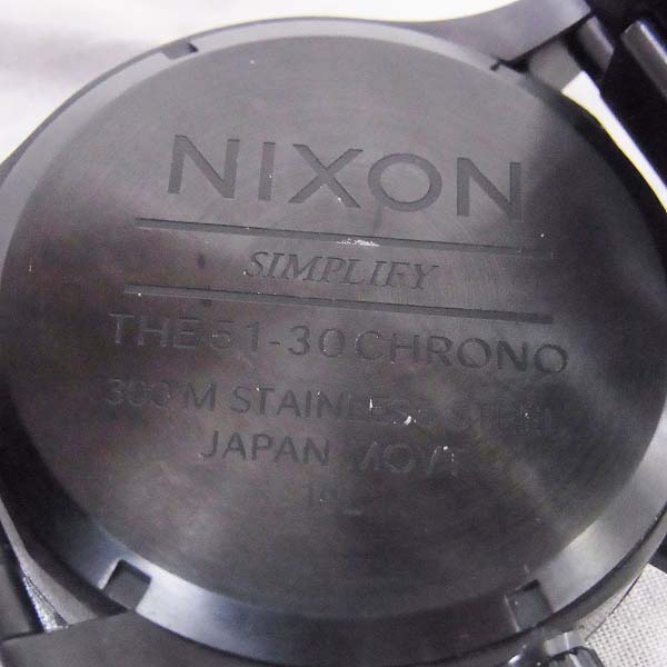 実際に弊社で買取させて頂いたNIXON/ニクソン 腕時計 THE 51-30 CHRONO ALL BLACK/A083-001【動作未確認】の画像 3枚目