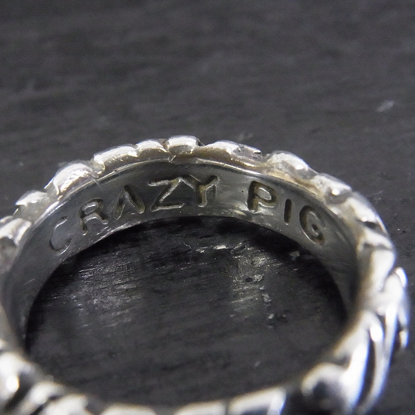 実際に弊社で買取させて頂いたCRAZY PIG/クレイジーピッグ ラージチューダーバンド リング 21号の画像 4枚目