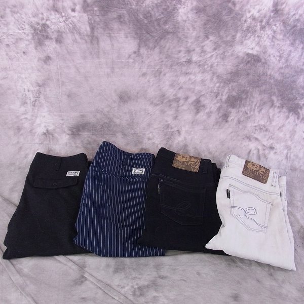 実際に弊社で買取させて頂いたBack Channel/バックチャンネル　ストライプパンツ/ダメージデニム/ウールパンツ等 4点SET