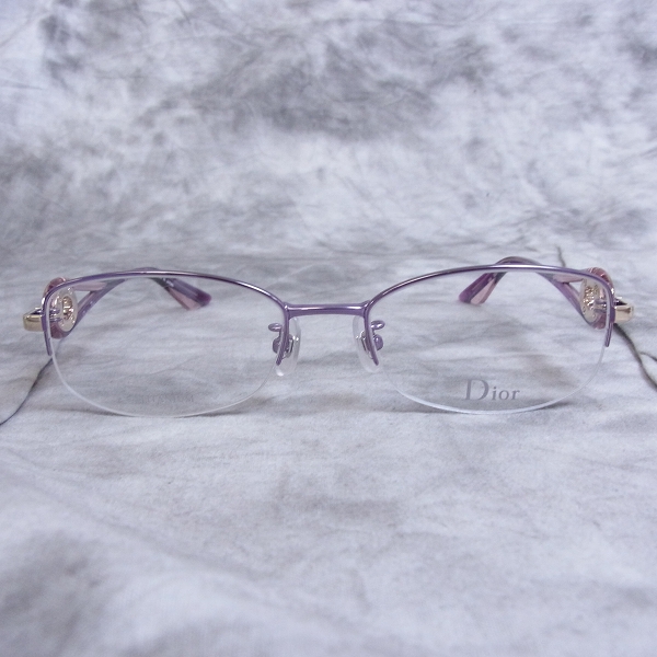 実際に弊社で買取させて頂いたChristian Dior/ディオール メガネフレーム ハーフリム チタン CD7733Jの画像 1枚目