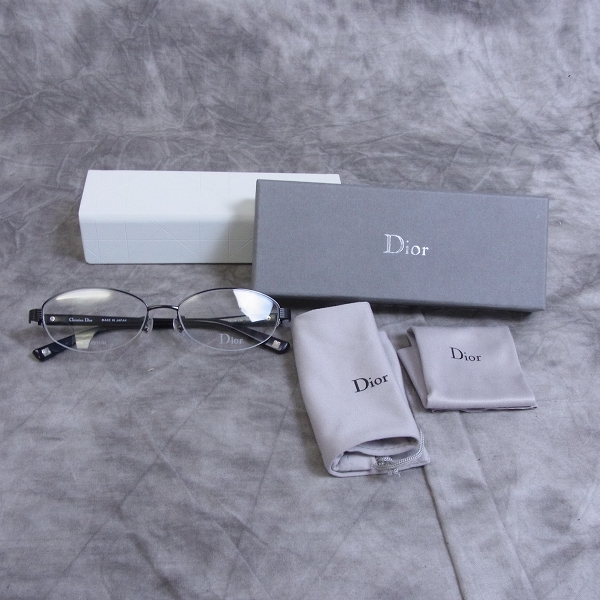 実際に弊社で買取させて頂いたChristian Dior/ディオール メガネフレーム ハーフリム チタン CD7723Jの画像 6枚目