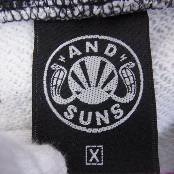 実際に弊社で買取させて頂いた☆ANDSUNS/アンドサンズ ヒューマン 総柄 ジップアップパーカー/Xの画像 2枚目