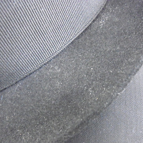 実際に弊社で買取させて頂いたBorsalino/ボルサリーノ ラビット中折れハット 伊製 ブラック 60の画像 8枚目