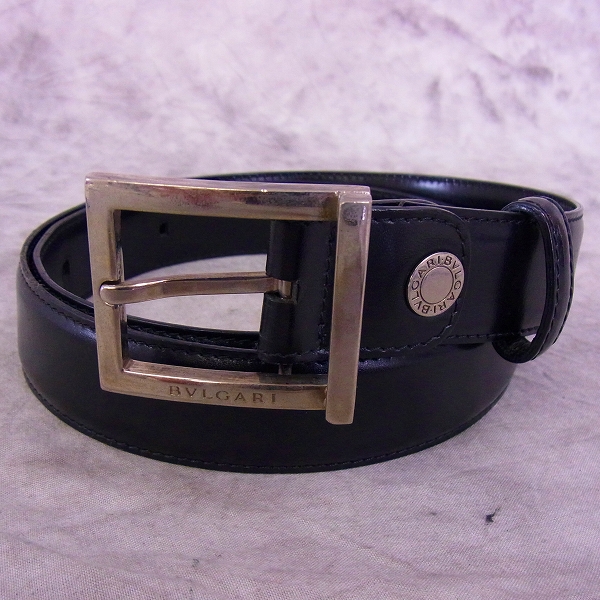 実際に弊社で買取させて頂いたBVLGARI/ブルガリ レザーベルト ブラック