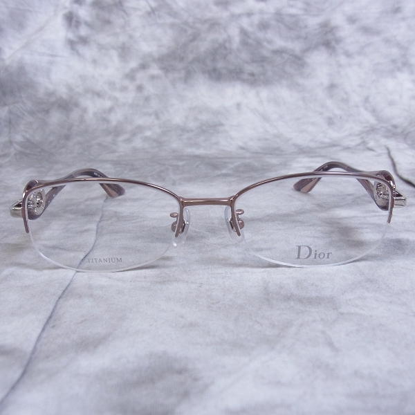 実際に弊社で買取させて頂いたChristian Dior/ディオール メガネフレーム ハーフリム チタン CD7733Jの画像 1枚目