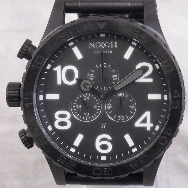 実際に弊社で買取させて頂いたNIXON/ニクソン 腕時計 THE 51-30 CHRONO ALL BLACK/A083-001【動作未確認】