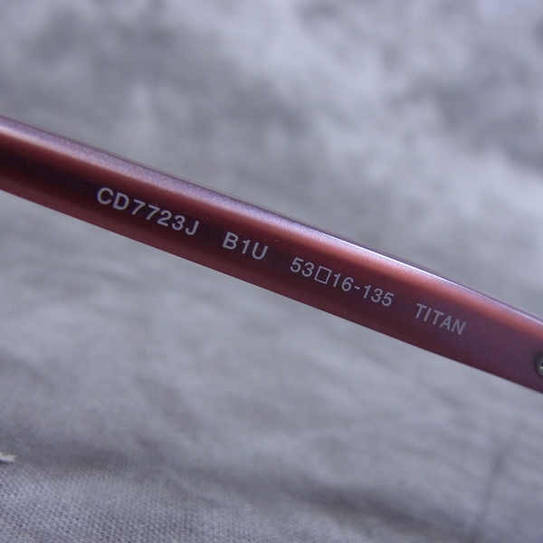 実際に弊社で買取させて頂いたChristian Dior/ディオール メガネフレーム ハーフリム チタン CD7723Jの画像 5枚目