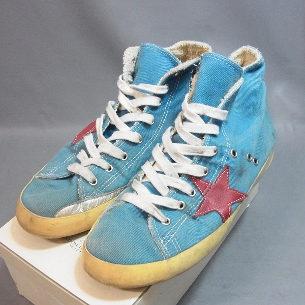 実際に弊社で買取させて頂いた★GOLDEN GOOSE/ゴールデングース ハイカット スニーカー/G15U591 A6/42
