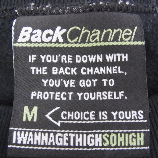 実際に弊社で買取させて頂いた☆Back Channel/バックチャンネル ロゴトレーナー/スウェット/Mの画像 2枚目