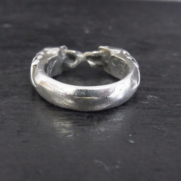 実際に弊社で買取させて頂いたCRAZY PIG/クレイジーピッグ 2スカルズチューダ－リング 19.5号の画像 3枚目