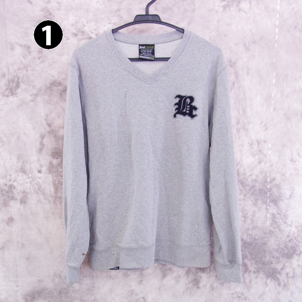 実際に弊社で買取させて頂いたBack Channel/バックチャンネル Vネック/総柄/裏起毛等 スウェット 4点SETの画像 1枚目