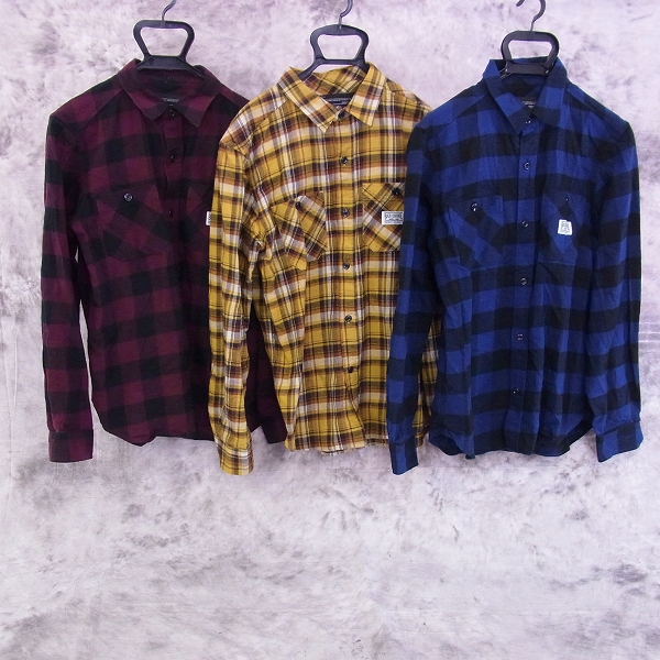 実際に弊社で買取させて頂いた☆Back Channel/バックチャンネル チェック フランネルシャツ/M 3点SET