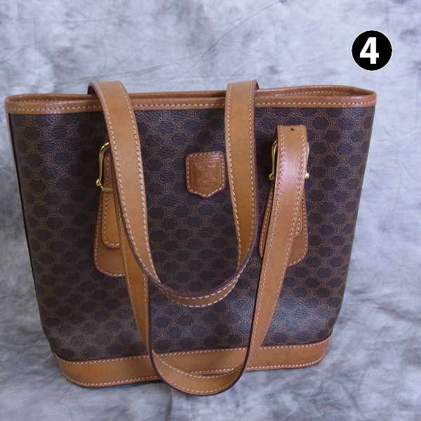実際に弊社で買取させて頂いたCELINE/セリーヌ  Salvatore Ferragamo/フェラガモ マカダム柄 トートバッグ/ポーチ/コインケース等 4点SETの画像 4枚目
