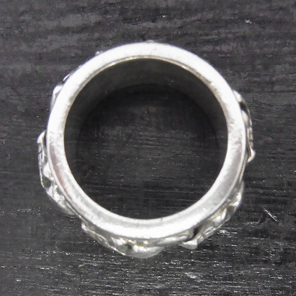 実際に弊社で買取させて頂いたLEATHERS AND TREASURES/レザーズ アンド トレジャーズ リボルビングスカル リング 17号の画像 1枚目