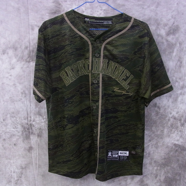 実際に弊社で買取させて頂いた☆Back Channel/バックチャンネル ゴーストライオンカモ ベースボールシャツ/M