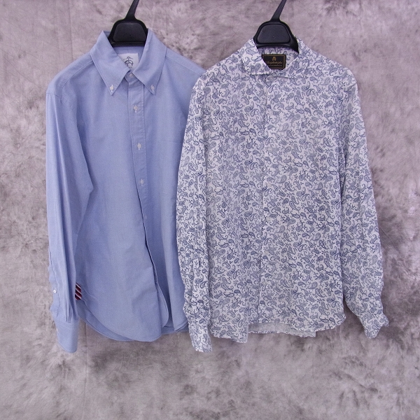 実際に弊社で買取させて頂いた☆Simplicite plus/シンプリシテ プリュス Brooks Brothers/ブルックスブラザーズ ペイズリー柄等  長袖シャツ 2点SET