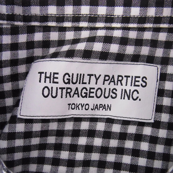 実際に弊社で買取させて頂いた☆WACKO MARIA/ワコマリア バックプリント ギンガムチェックシャツ WMR-G-SHI-02/Mの画像 2枚目