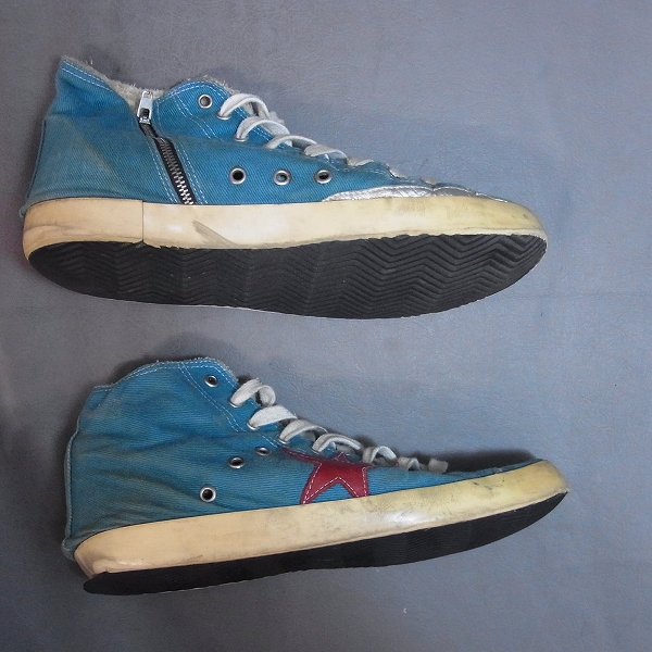 実際に弊社で買取させて頂いた★GOLDEN GOOSE/ゴールデングース ハイカット スニーカー/G15U591 A6/42の画像 3枚目