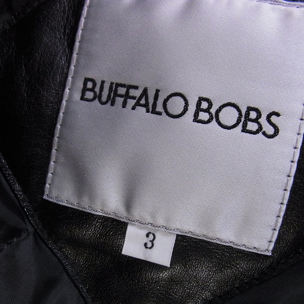 実際に弊社で買取させて頂いた☆Buffalo Bobs/バッファローボブス NORTH BEACH シンサレート シングルレザーライダース/3の画像 2枚目