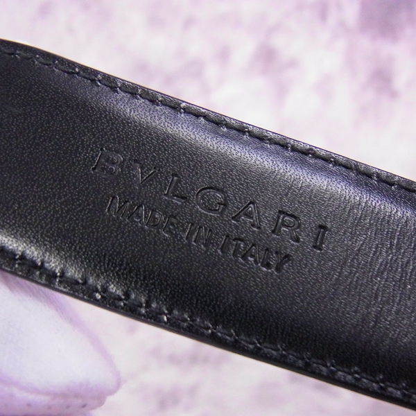 実際に弊社で買取させて頂いたBVLGARI/ブルガリ レザーベルト ブラックの画像 4枚目