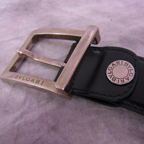 実際に弊社で買取させて頂いたBVLGARI/ブルガリ レザーベルト ブラックの画像 1枚目