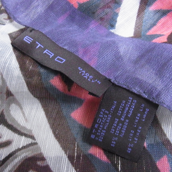 実際に弊社で買取させて頂いたETRO/エトロ ペイズリー リネンストールの画像 2枚目