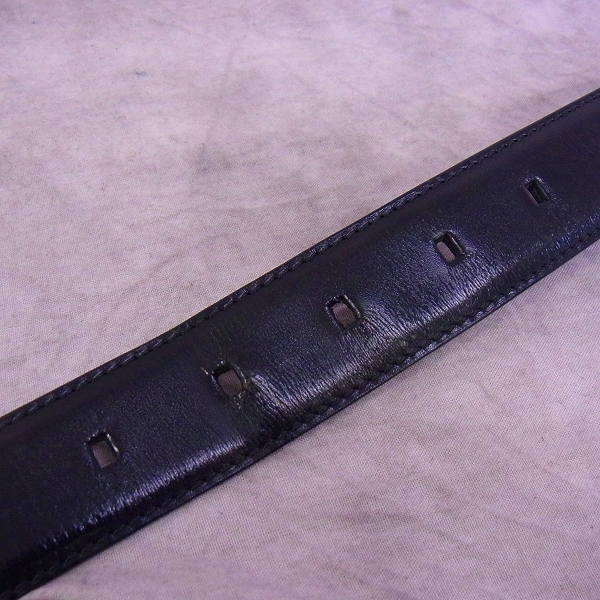 実際に弊社で買取させて頂いたBVLGARI/ブルガリ レザーベルト ブラックの画像 5枚目