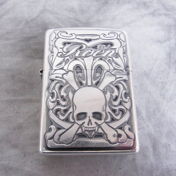 実際に弊社で買取させて頂いたZIPPO/ジッポー Roen/ロエン-ZP001 DEEP ETCHING SV 2016年製の画像 1枚目