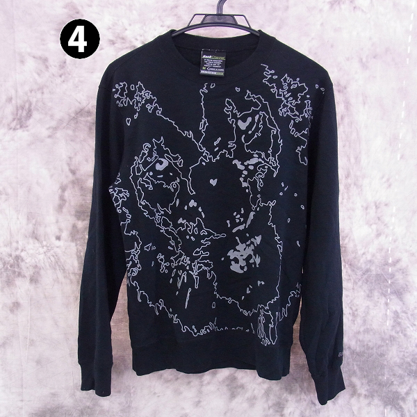 実際に弊社で買取させて頂いたBack Channel/バックチャンネル Vネック/総柄/裏起毛等 スウェット 4点SETの画像 4枚目