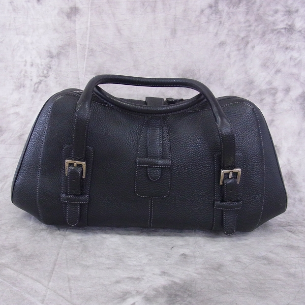 実際に弊社で買取させて頂いたLOEWE/ロエベ レザー センダバッグ/ハンドバッグ ブラックの画像 2枚目